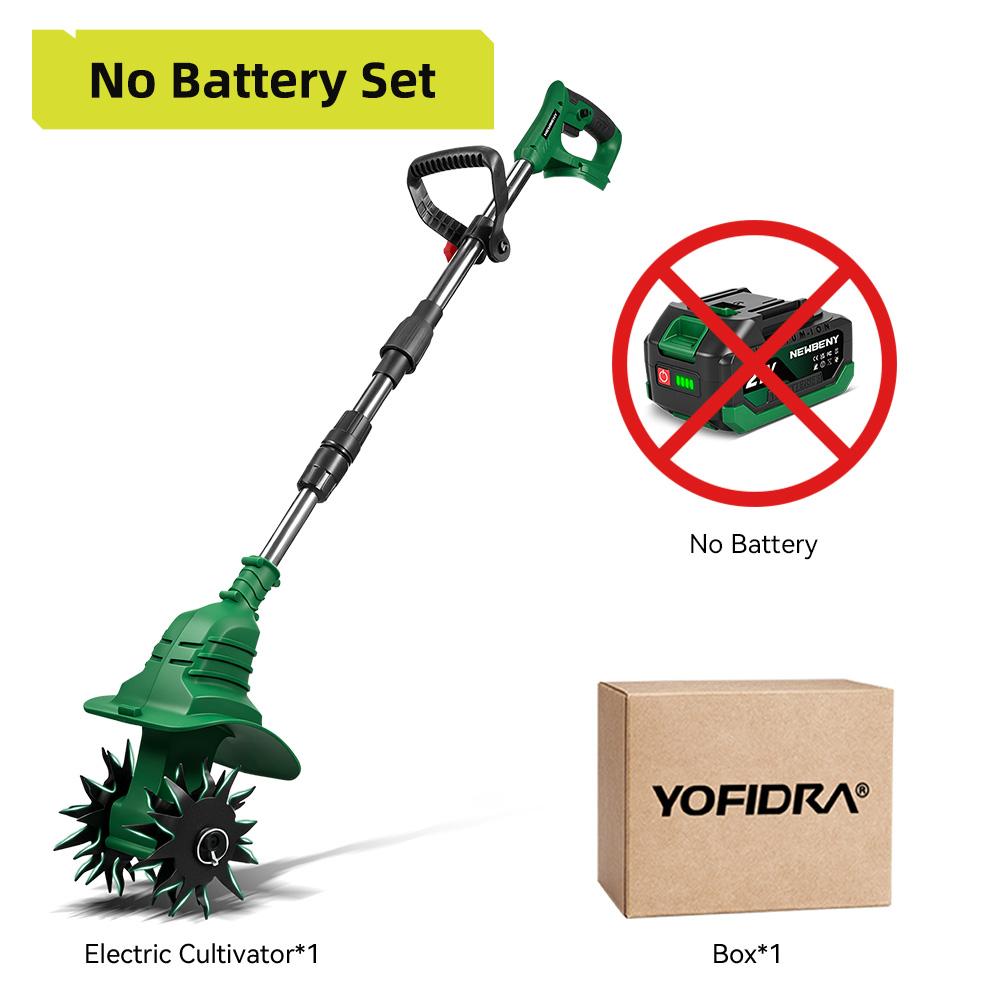 Motocositoare Cultivator Electric NEWBENY 1800W Portabil de Grădină Tăietor de Iarbă Unealtă Electrică pentru Răsucirea Solului pentru Pini Baterie Makita No Battery