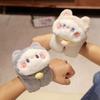 Cat Ring Clap Plush Toy Wristband Bracelet Decoration Kids Gift Cute Cartoon