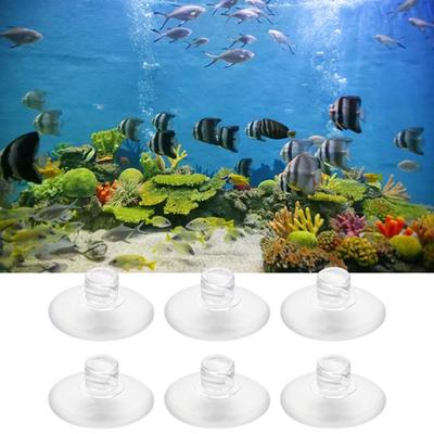50 Pcs Aquarium Suction Cups Fish Tank Suction Hooks for Plants Binding Moss Shrimp Nest Air Pump Clip