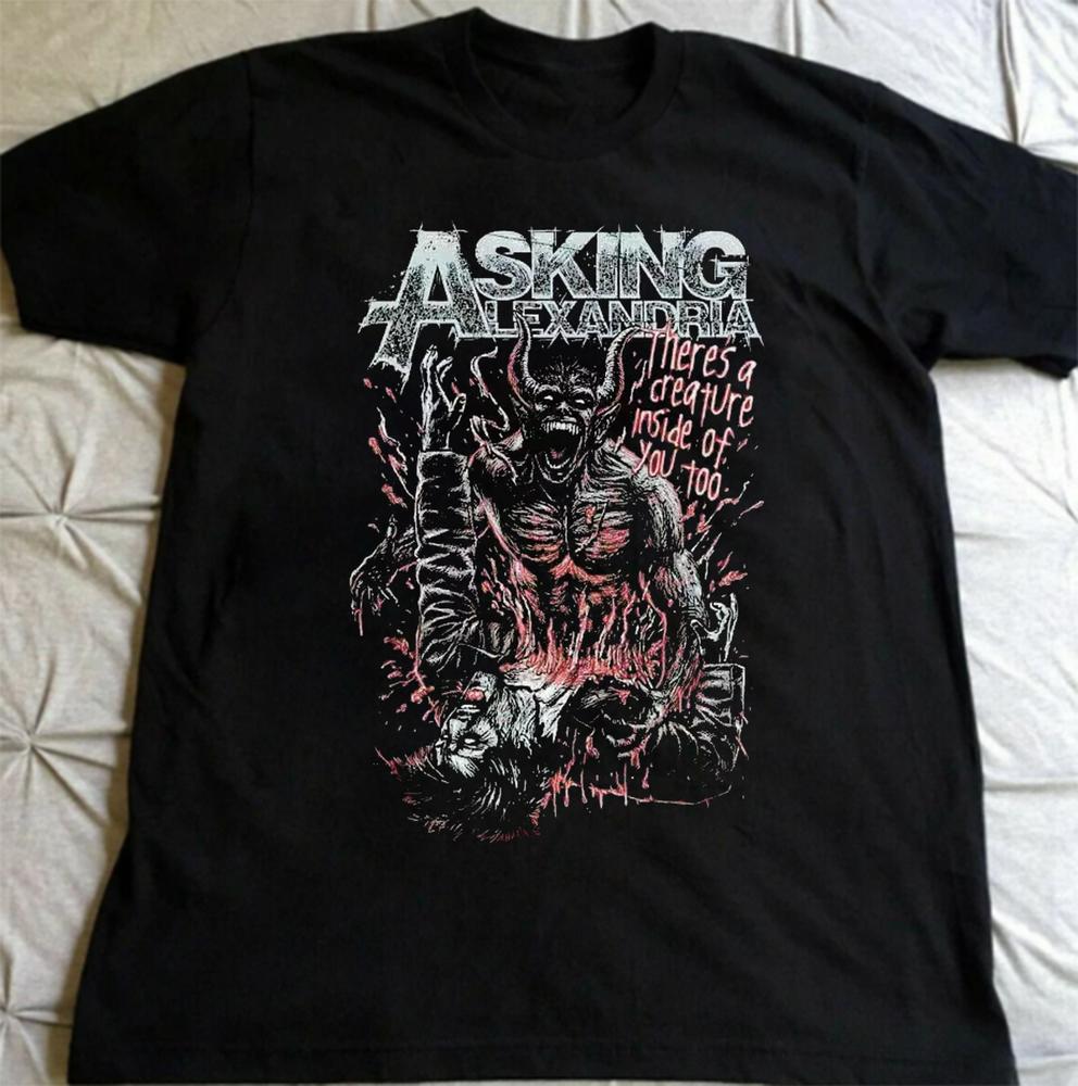 Rare Asking Alexandria Band Unisex Gift For Fan Black TShirt S