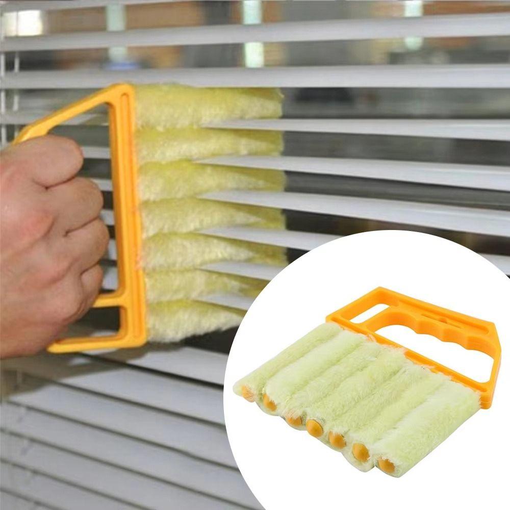 5PCS 7 Slats Brush Washable Window Cleaner Car Window Groove Cleaner  Air Conditioner
