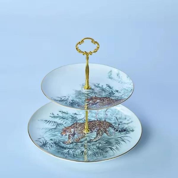 

Столовая посуда с изображением животных из тропического леса, тарелки из костяного фарфора, плоский поднос для десерта, форма для торта, блюдце для чашки, принадлежности для домашней кухни