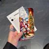 Ae118 Merry Christmas Santa art Magsafe Transparent Cases for Samsung S23 S24 Ultra S20 S21 FE iPhone 16 Pro Max Magnetic Wireless Charge Back Cover