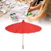 White Blank Paper Umbrella Colorful Oil Paper Umbrella for Kids DIY Painting Craft(Red)