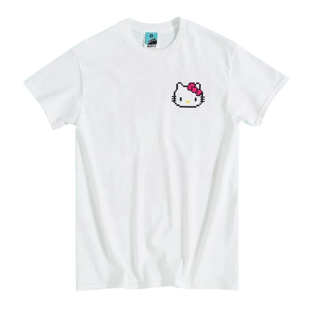 Sanrio Unisex Adult Hello Kitty Pixel Windows Heavyweight T-Shirt