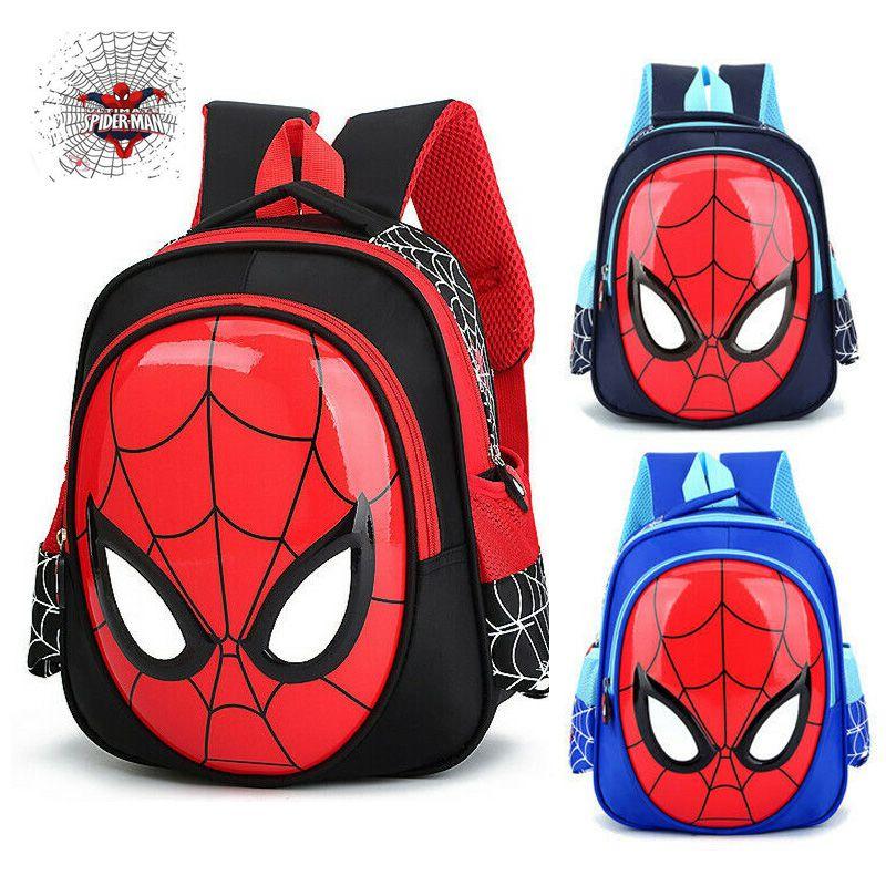 Spiderman 3d Usa School Bag Backpack Three Colors Boys Kids Children Gifts Boys