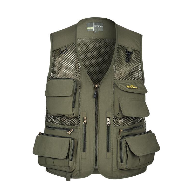 Men's Breathable Mesh Sleeveless Vest - Outdoor Summer Workwear with Custom Print Option