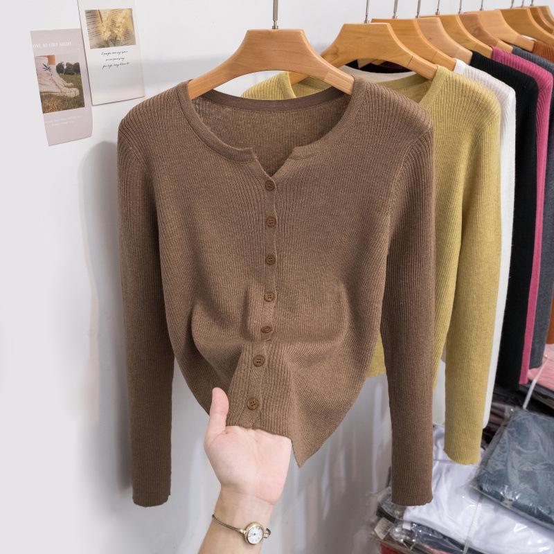 2024 Women's Lightweight Wool Knit Cardigan: Soft, Long Sleeve Sun Protection for Spring/Summer