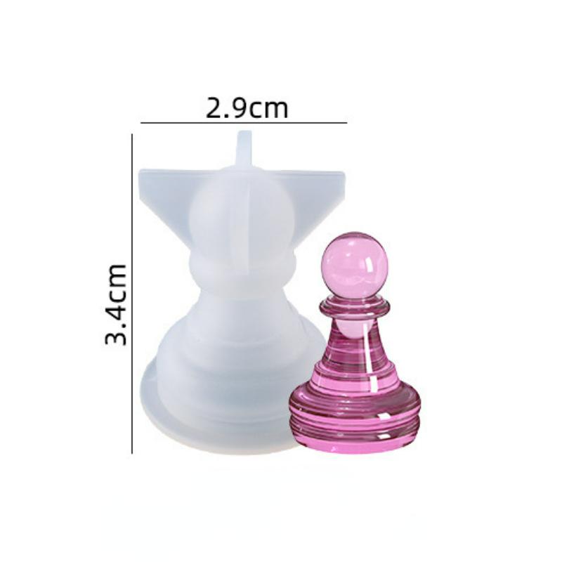 1 buc. Matriță de silicon 3D piesă de șah Șah internațional Matriță pentru turnare rășină epoxidică Pentru meșteșuguri DIY rășină epoxidică cristalină