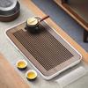 1pc Bamboo Chinese Kung Fu Tea Tray With Water Storage Small Tea Table Teaware Tray Tea Cup Drain Tray For Home Tea Room Restaurant Hotel Tea Accessor