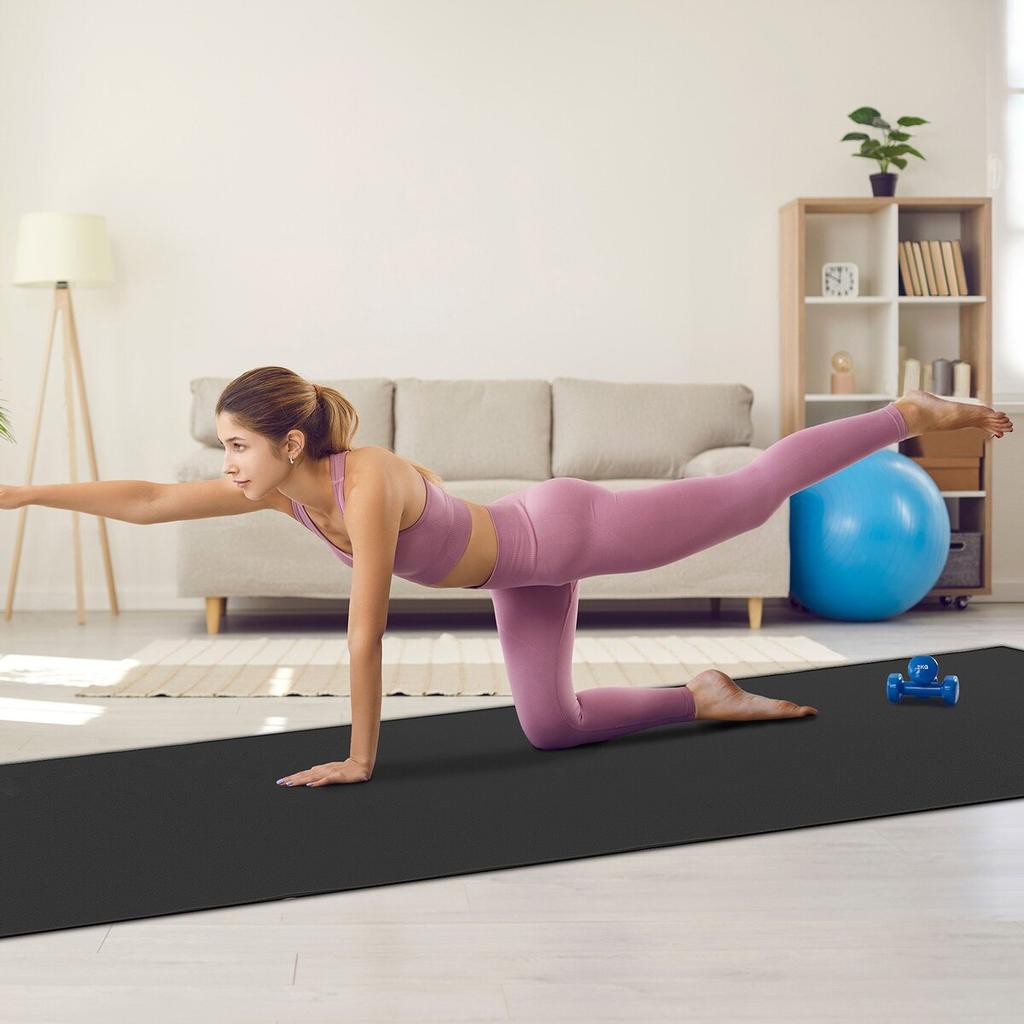 Exercise Mat Non Slip Yoga Mat Gym Fitness Pilate Workout Mat (12x6ft)