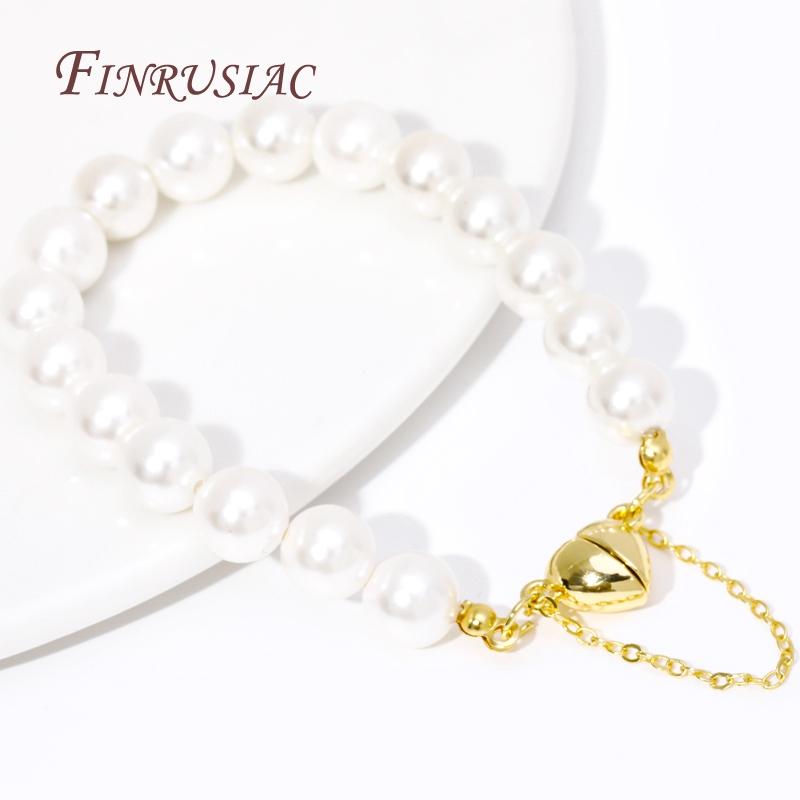 DIY Bracelets Accessories 18K Gold Plated Strong Magnetic Clasps Heart Magnet End Clasp Connectors For Jewelry Making Fittings