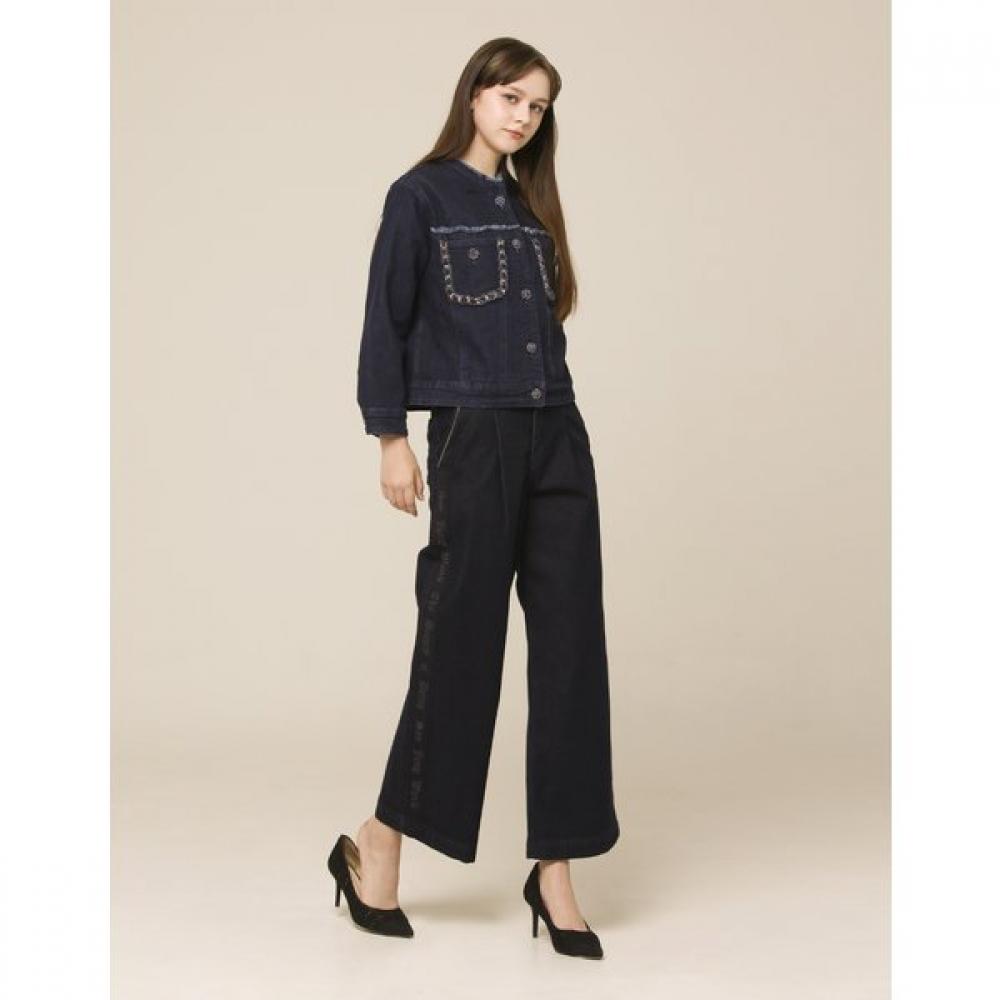 Son Jung Wan Denim Jacket With Pocket Chain Decoration Zjj6161011