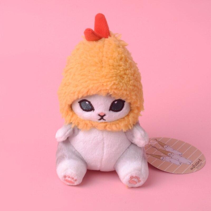 12cm Cartoon Cute Shark Fried Shrimp Cat Plush Doll Pendant Charm Package Pendant