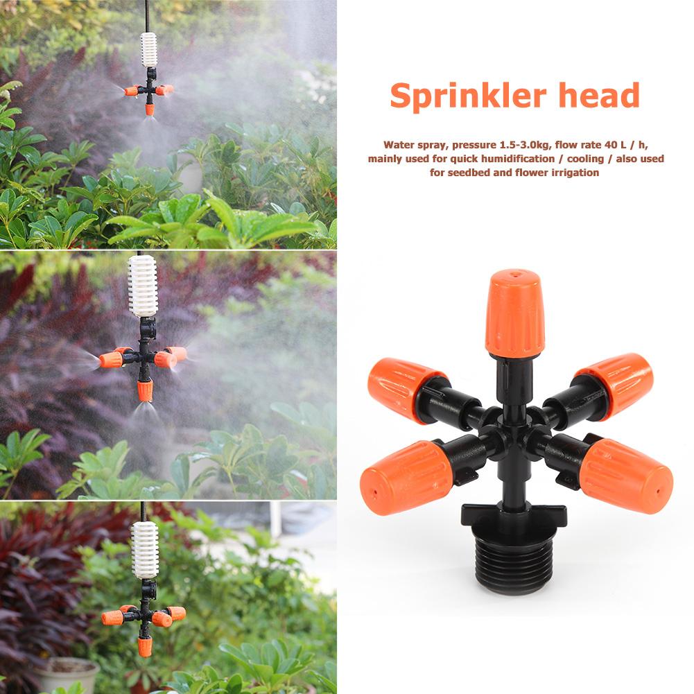 1-2Pcs 5-Head Garden Lawn Water Spray Misting Nozzle Sprinkler Irrigation System 1-2Pcs 5-Head Garden Lawn Water Spray Misting Nozzle Sprinkler Irrigation System