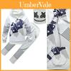 DJ Marshmallow Cosplay Kostüm für Kinder Weiches und bequemes Hoodie-Hosen-Masken-Set