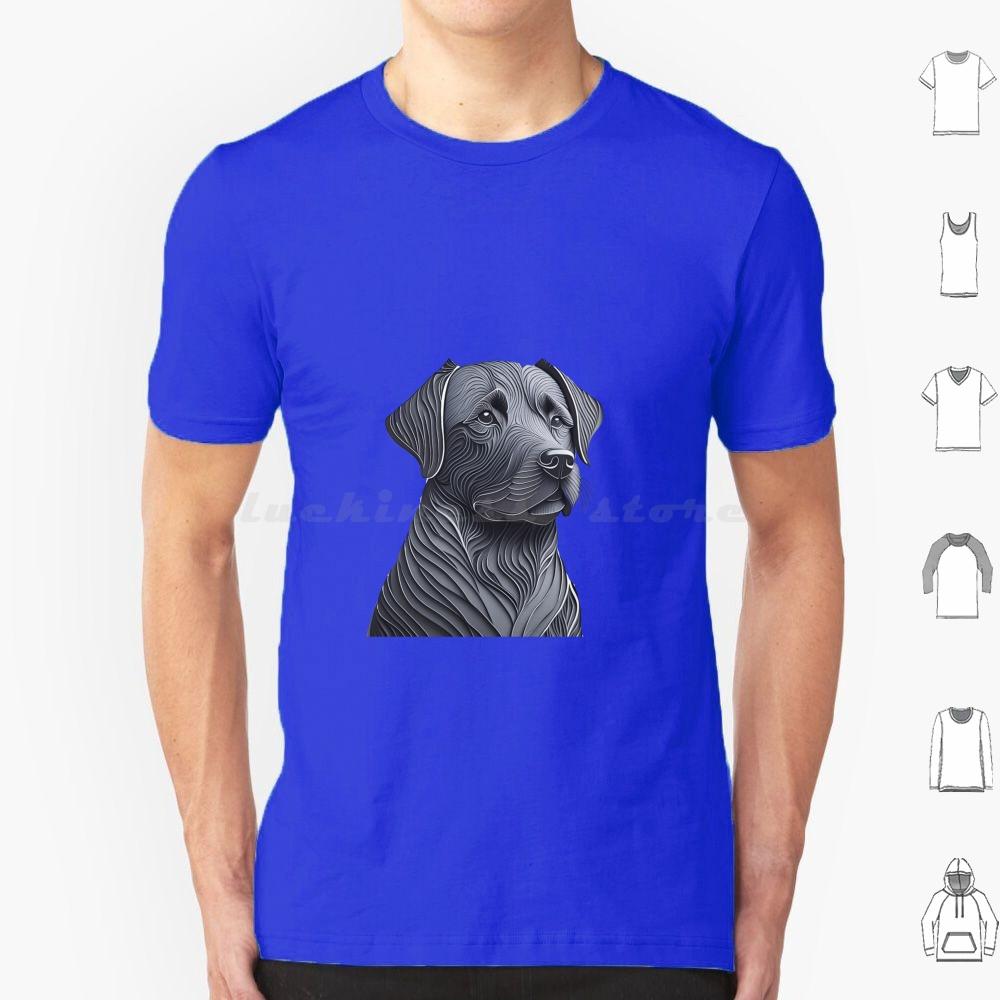 Black Labrador Layered Art T Shirt 6xl Cotton Cool Tee Black Labrador Dog Black Labrador Art Labrador Dog Design Black Labrador
