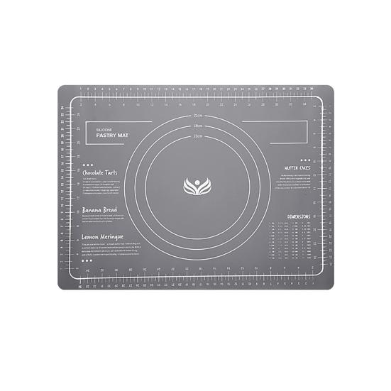 

Силиконовый коврик для замешивания теста, кухонный коврик для замешивания теста, коврик для выпечки печенья и тортов, инструмент для пекарни и кухни серый