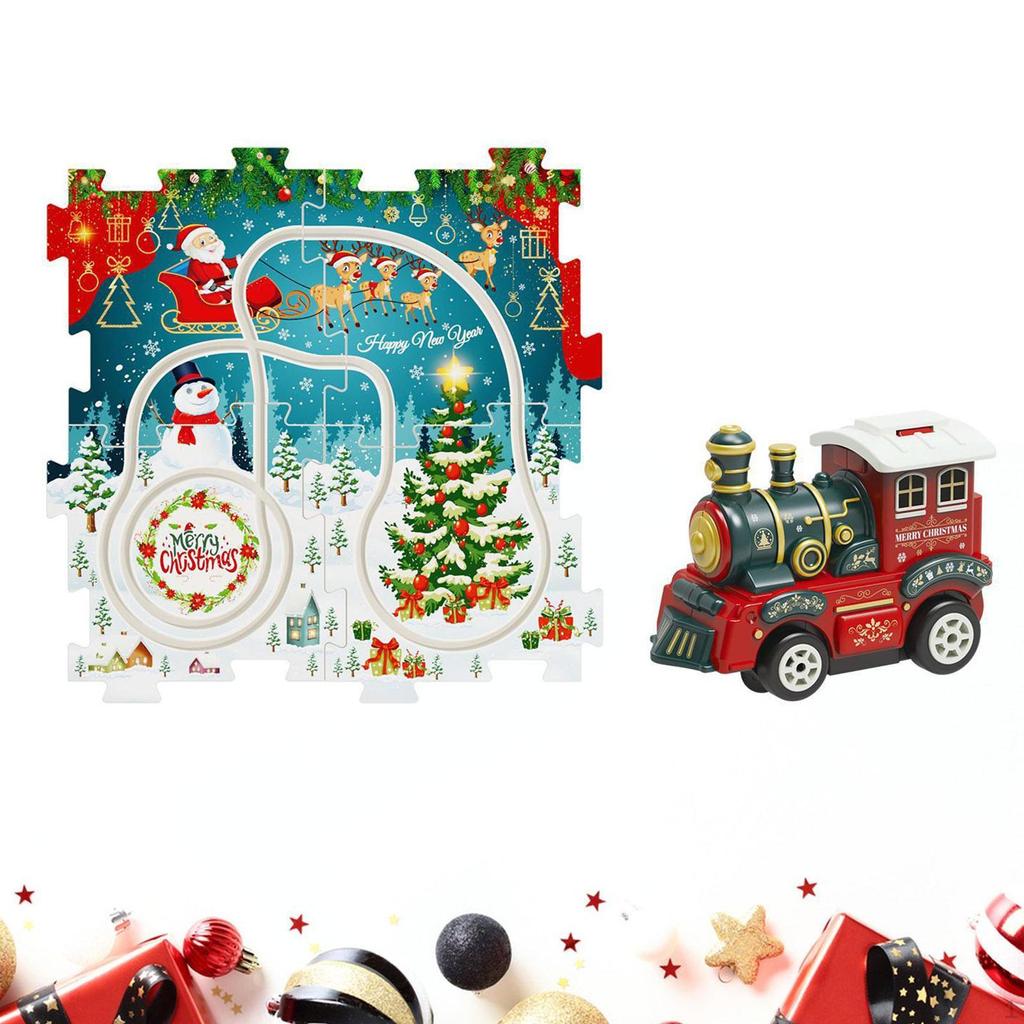 Christmas Train Puzzle Railway Toy, DIY, Creative for Boys And Girls