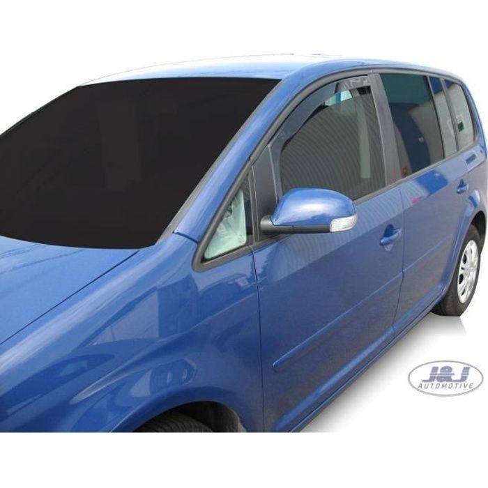 Air Deflectors - J&J AUTOMOTIVE - Volkswagen Touran - Smoked - Reinforced Acrylic - Easy Installation