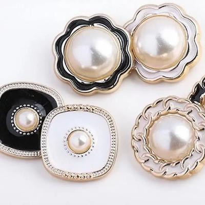 10 Pieces Fashionable Shank Buttons 18mm Beautiful Plastic Plating Gold Color Shank Buttons Woman Garment Accessories