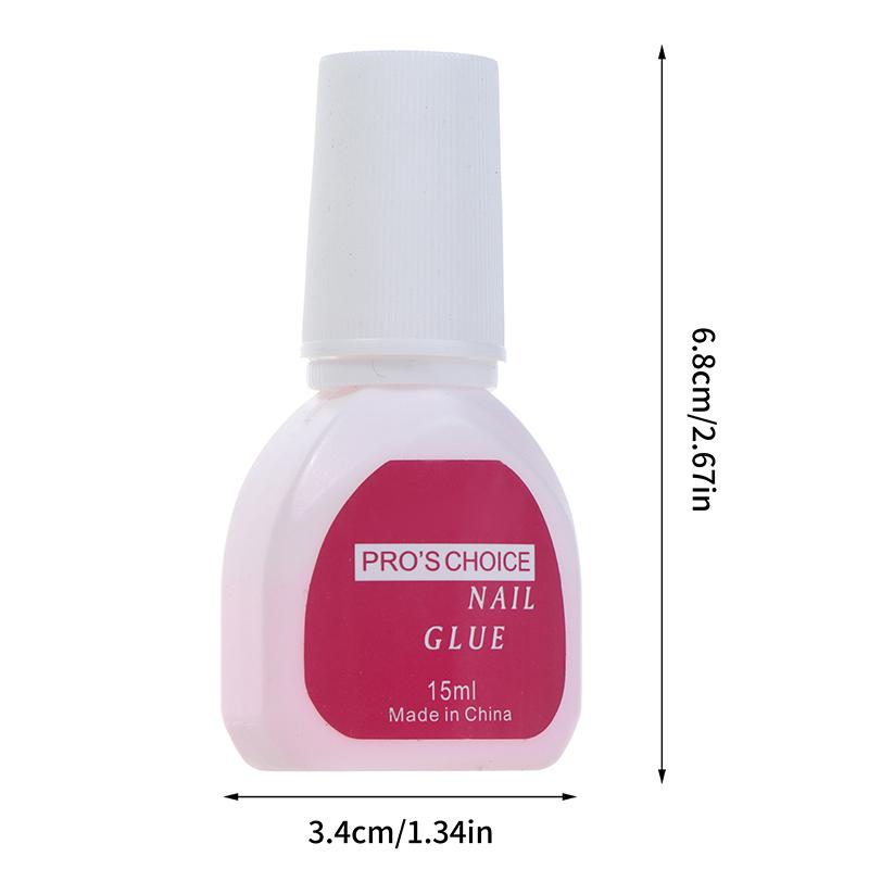 15Ml 3S Fast Drying Nail Glue For Nail Tips Super Strong Nail Art Accessories Manicure Tool  Gel Glue With Brush