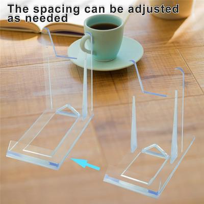 ABFS Adjustable Frame Stand Transparent Plastic Holder For Displaying Photo Albums Artwork Phone Holders