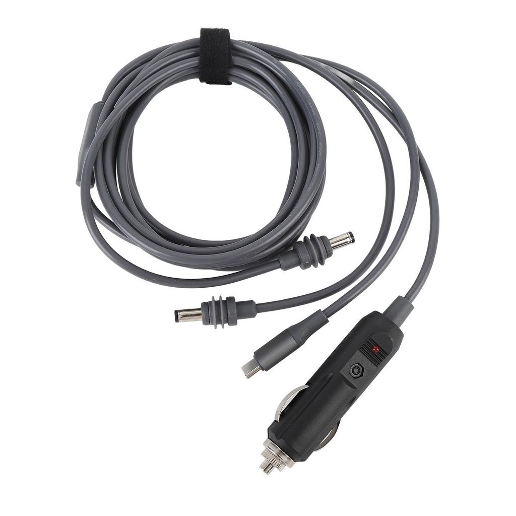 3 in 1 DC Power Cable Plug and Play 100W USB C 12-24V Car Charger DC Male Power Cord 18AWG Wire For