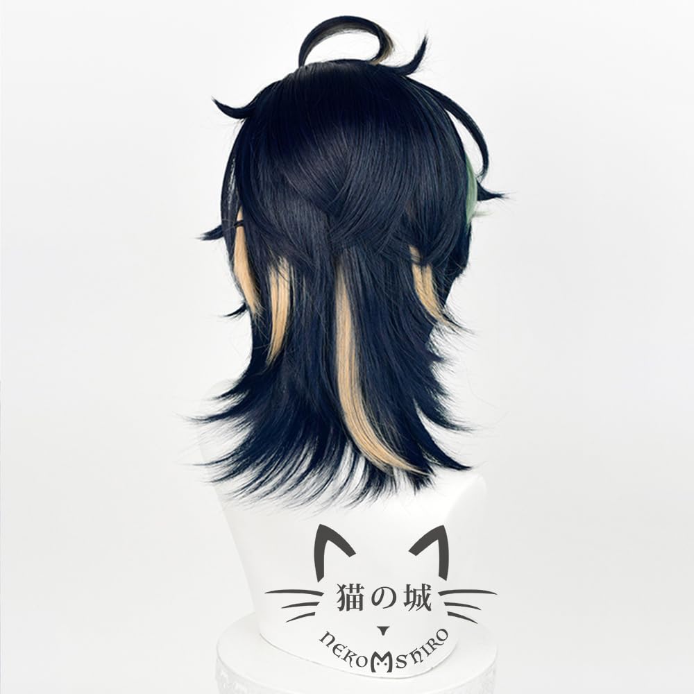 Genshin Impact Cat Castle Kiinichi Cosplay Wig, Heat-Resistant, Anime Costume Accessory, Parties, Events, Halloween Costume, Includes Wig Net