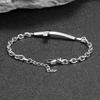Mens Stainless Steel Cross Rolo Chain Bracelet,Waterproof Never Fade Links Wristband,Religious Christian Jewelry Gifts