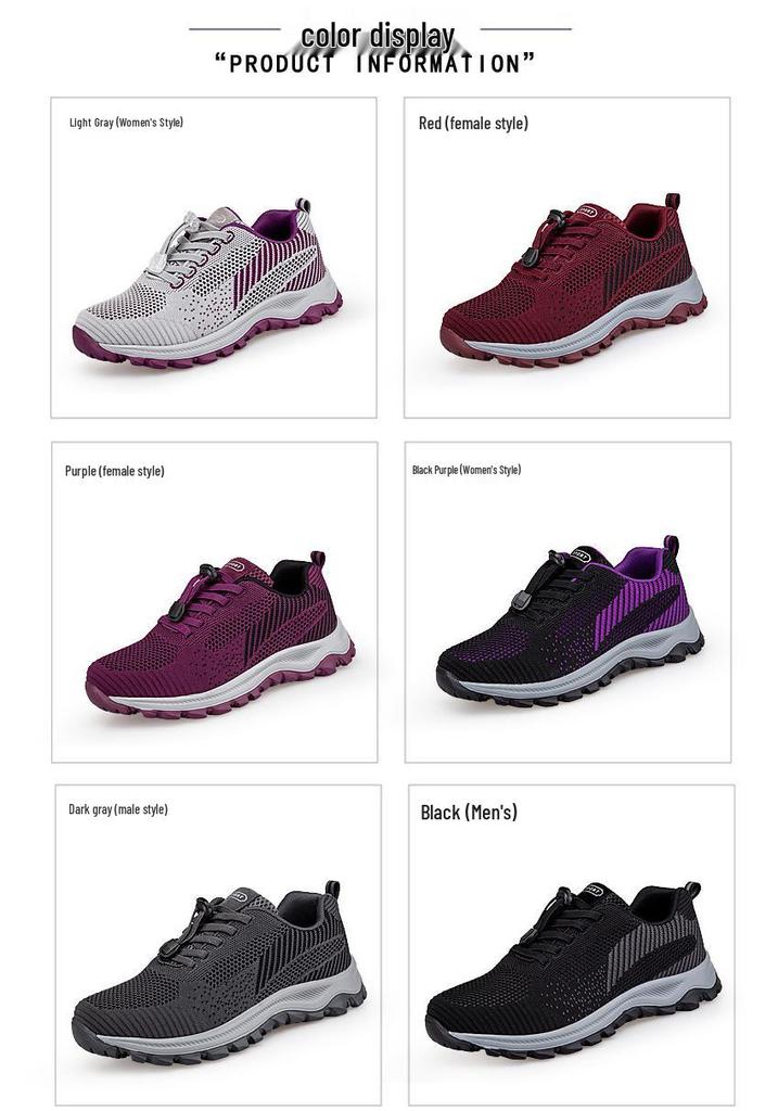 Genuine Mesh Sports Shoes for Middle-Aged Women and Men - Spring/Summer Walking Sneakers