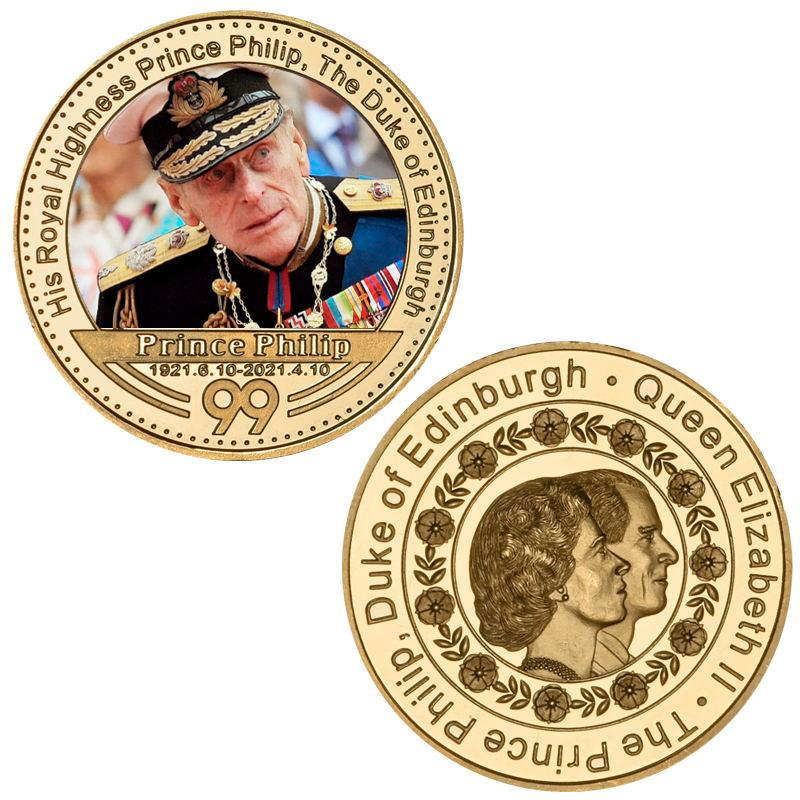 Prince Philip Medal, commemorative metal coin set, collectible badge