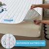 Waterproof Quilted Mattress Protector Cover Thickened Breathable Mattress Topper for Single or Double Bed