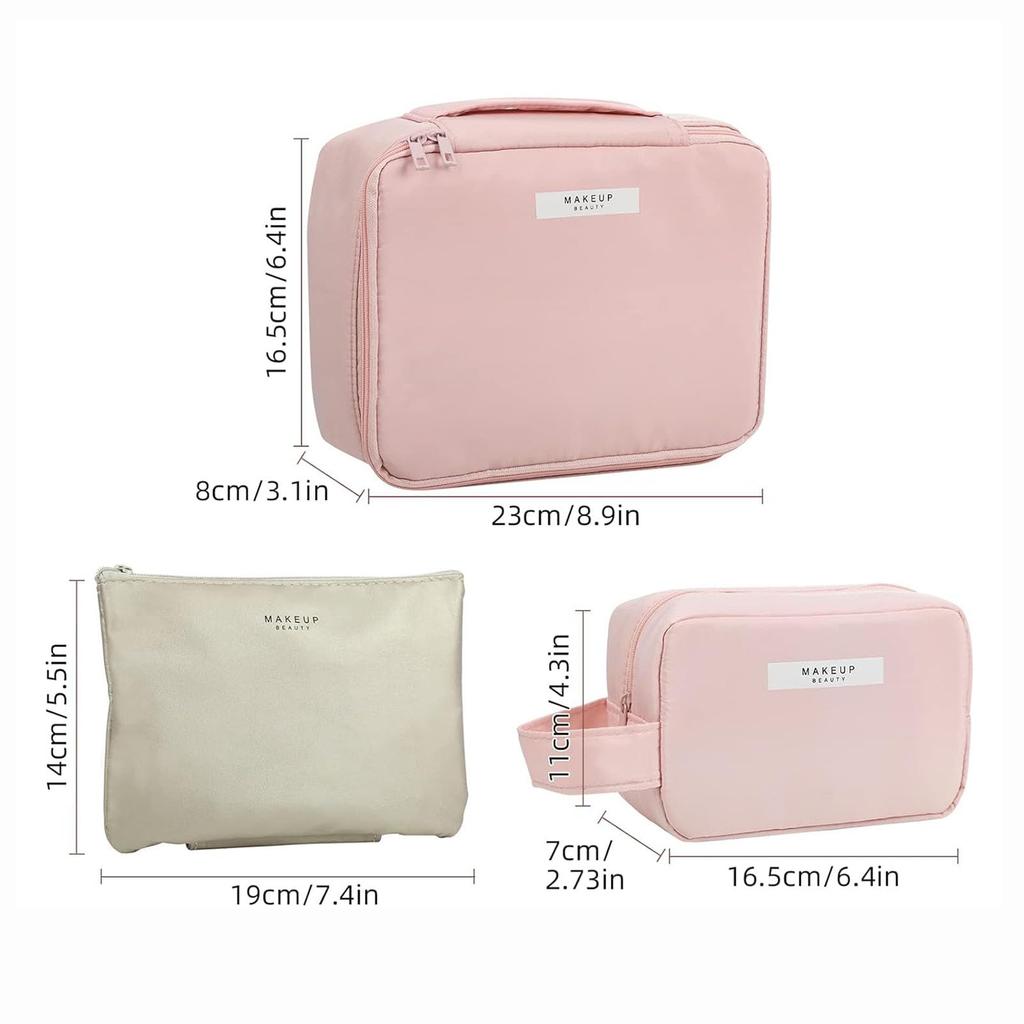 Wellehomi Makeup Portable Travel Makeup Waterproof Cosmetic Portable Makeup Organizer with Small Item Storage for Women and Girls Pouch, Bag, Bag,