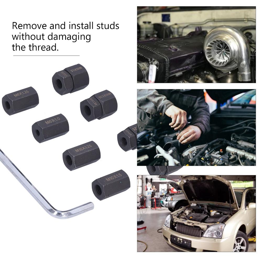 9PCS M6x1.0 Stud Installer Remover Kit M8x1.25 Bolt Extractor Tool  Automotive Fastener Maintenance