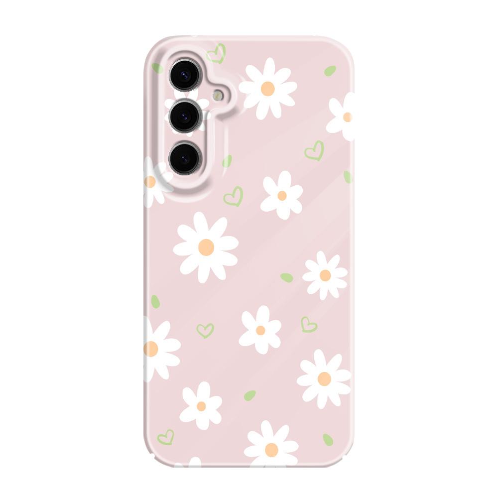 Tender Daisy Phone Case For Samsung Galaxy S25 S24 S23 S22 S21 S20 Plus Ultra FE 5G Film Hard Cover