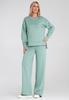 Women's Hoodie Without a Hood - Asymmetrical Women's Sweatshirt - Mint M1203 R. S/M