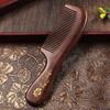 Sandalwood & Peach Wood Comb for Men's & Women's Long Hair - Home Use & Gift