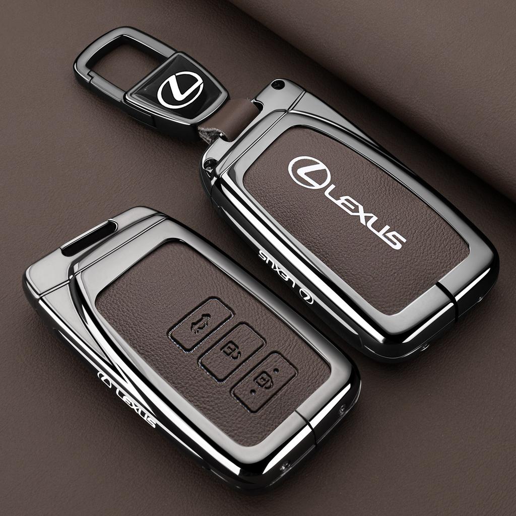 DJSZ3 Zinc alloy Leather Car Remote Key Case Cover Keychain For Lexus NX GS RX IS ES GX LX RC 200 250 350 LS 450H 300H Accessories