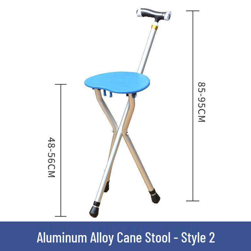 Multifunctional Aluminum Alloy Cane with Enlarged Seat Board