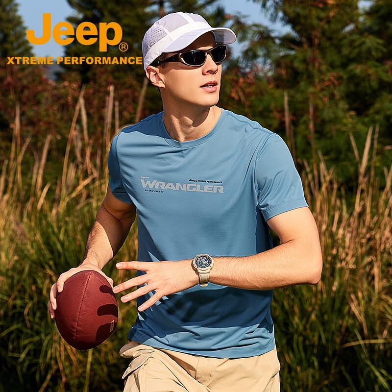 

JEEP Men s Quick-Dry Round Neck T-Shirt M