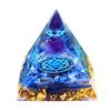 Energy Generator Orgone Pyramid Amethyst Peridot Healing Natural Crystal Reiki Chakra Generator Orgonite Pyramid Meditation Tool