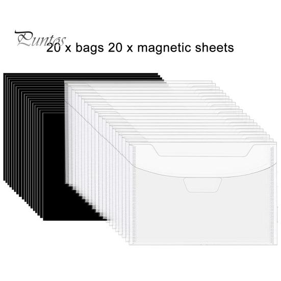 40 szt. Torba do przechowywania stempli Zagęszczone arkusze magnetyczne Łatwa i wygodna organizacja DIY Akcesoria do scrapbookingu