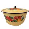 Enamel Lard Storage Jar with Lid for Refrigerator and Chili Oil