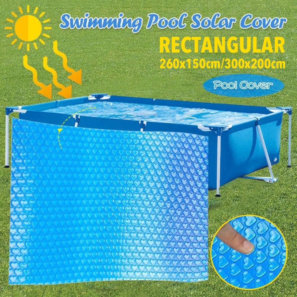 Solar cover for frame pool Rectangle Pool Heating Cover Heater Pool Warmer Heat Retaining Blanket for Swimming Pool Hot Tub Spa