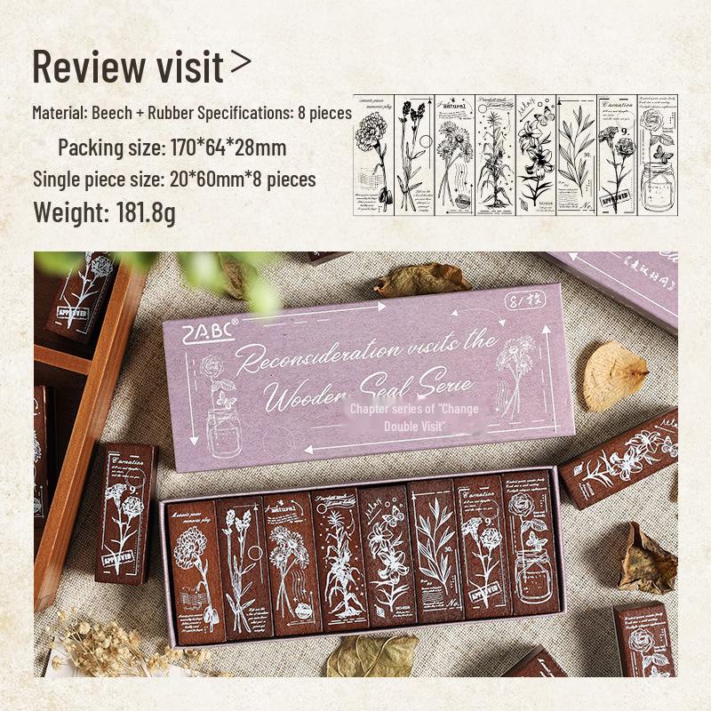 

Резиновый штамп Yuezhen Lotus Wood - цветочный дизайн