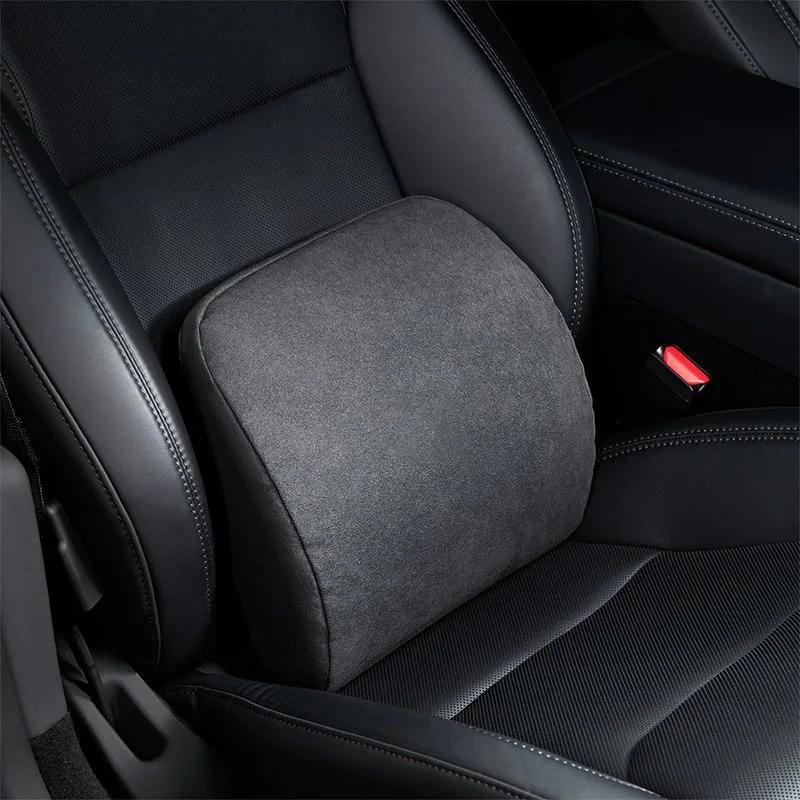 Car Sticker For Tesla Model 3 Model Y Official Headrest Waist Backrest Cushion Rebound Fur Car Pillow Neck Protection Car Sticke
