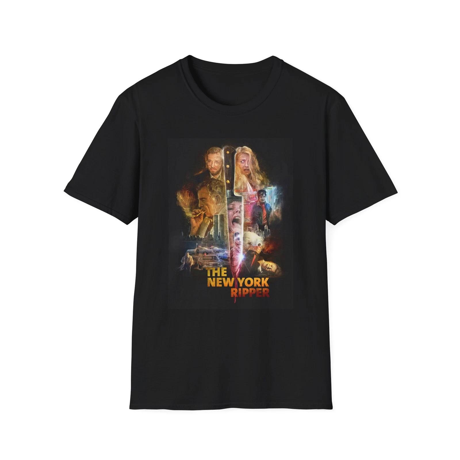 New York Ripper Cult Horror Movie Poster Unisex Heavy Cotton Tee Shirt L
