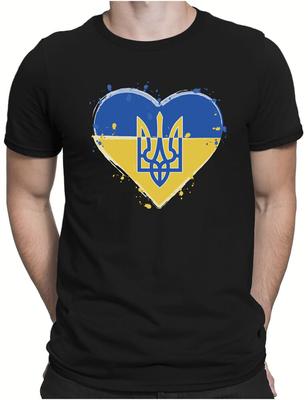 Camiseta unisex con la bandera de Ucrania, corazón, amor y diversión