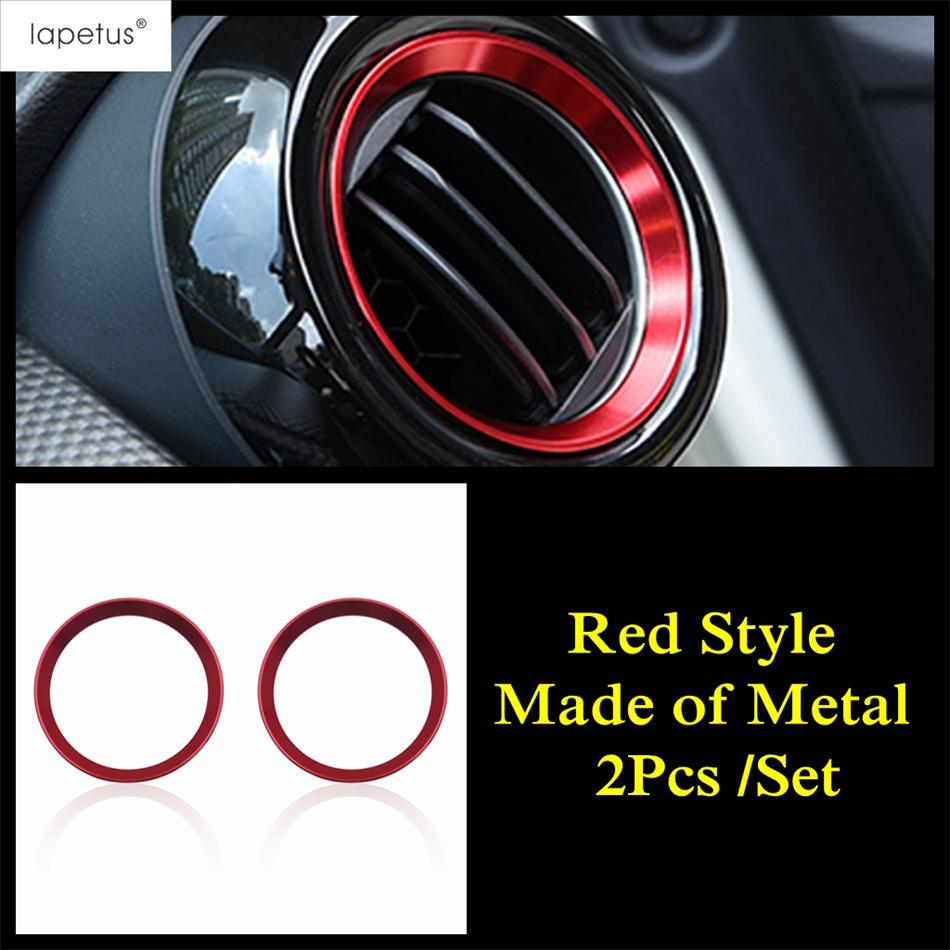 Car Dashboard Side Air AC Conditioning Vent Outlet Ring Circle Cover Trim For Nissan Kicks 2016 - 2024 Red Accessories Interior Red Style